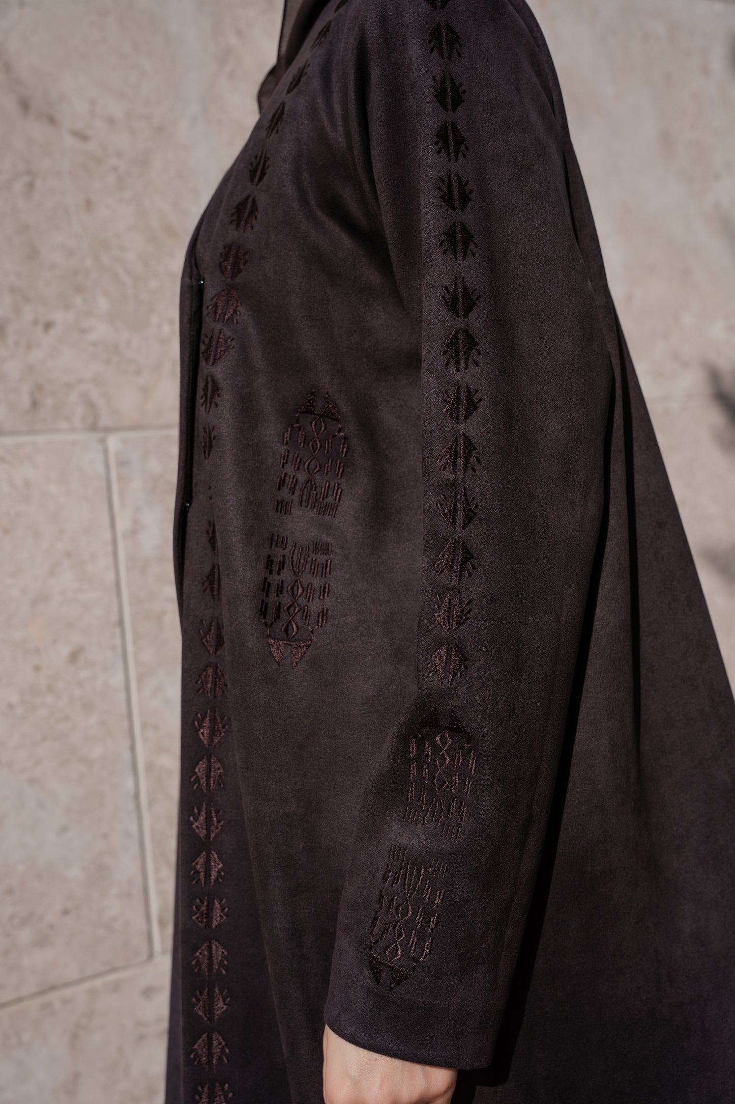 Desert Etch | Coffee Brown Abaya