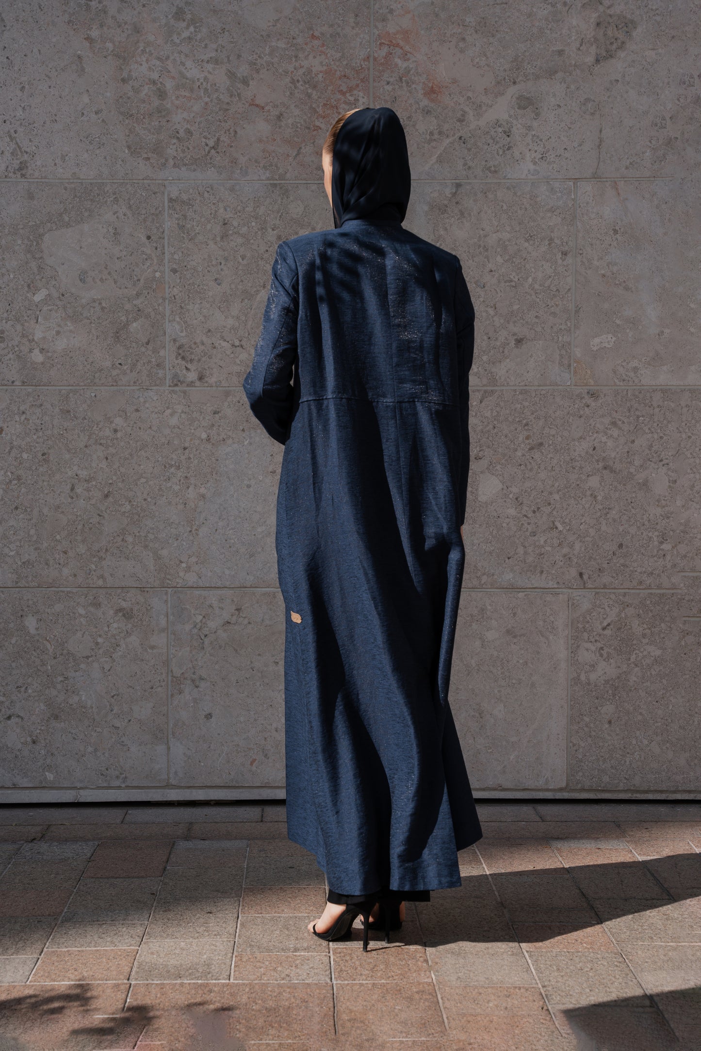 Azure Grace | Navy Blue Abaya