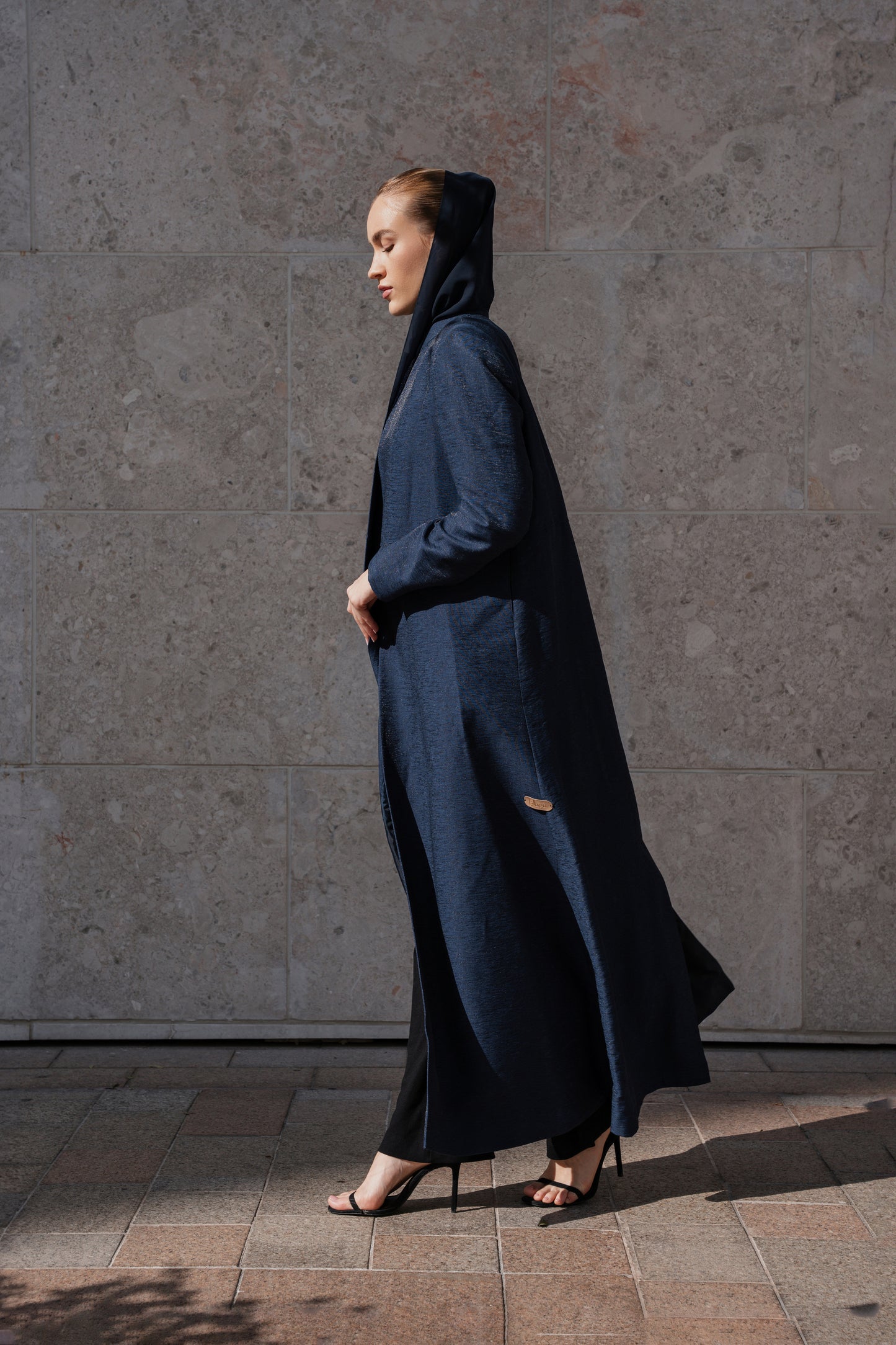 Azure Grace | Navy Blue Abaya